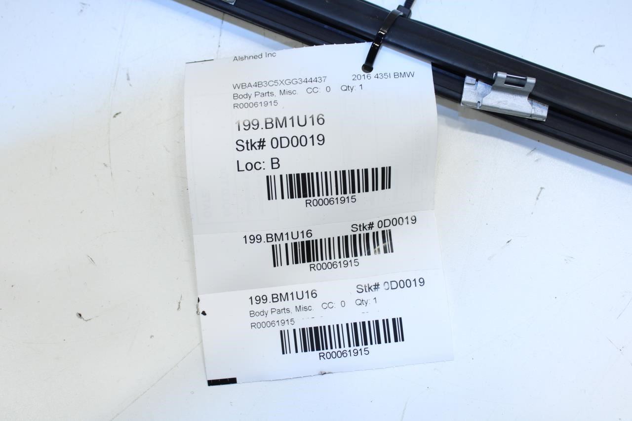 15-16 BMW 435i Gran Coupe xDrive Front Left Door Inner Belt Weatherstrip 7310211 - Alshned Auto Parts