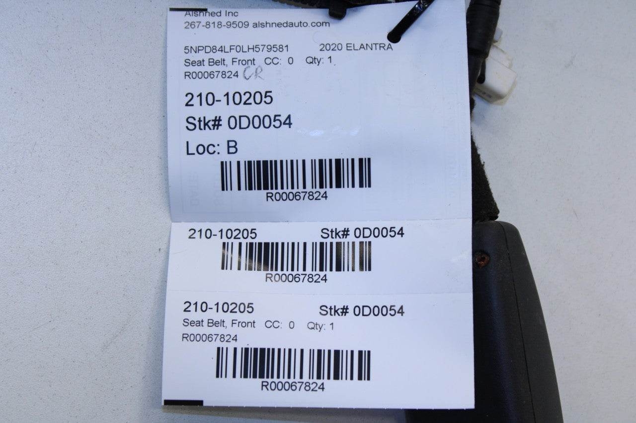 16-20 Hyundai Elantra SEL FWD Front Passenger Right Side Seat Belt Buckle *ReaD* - Alshned Auto Parts
