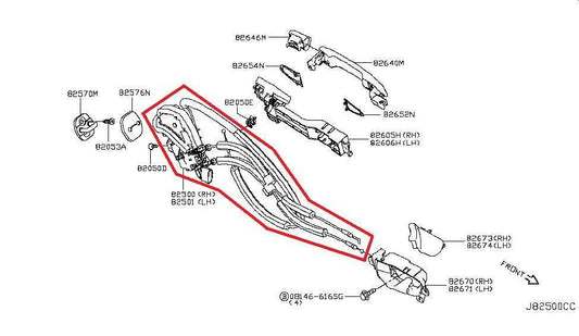14-24 Infiniti Q50 Premium Rear Right Side Door Lock Latch Actuator 82500-4GA0A - Alshned Auto Parts