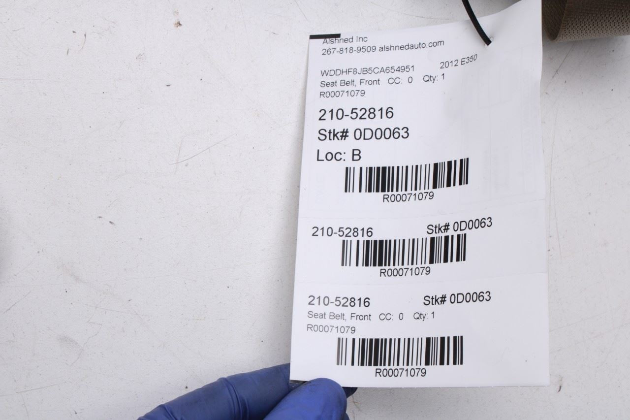 10-13 Mercedes-Benz E350 Sport 4Matic 3.5L Front Right Side Seat Belt Retractor - Alshned Auto Parts