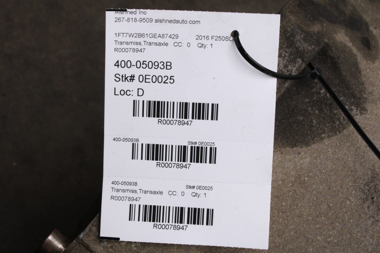 2015-16 Ford F-250 Lariat 6.2L 4WD 6-Spd Auto Transmission 243K FC3P-7000-CA OEM - Alshned Auto Parts