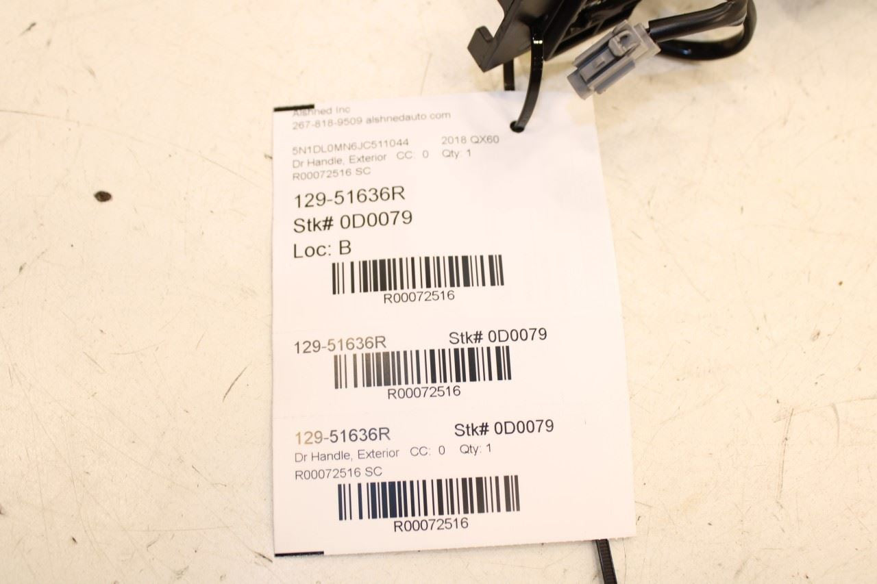 2014-2020 Infiniti QX60 3.5L FWD Front Door Passenger Right Side Exterior Handle - Alshned Auto Parts