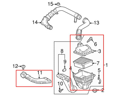 2018-2021 Ford EcoSport Air Intake Cleaner w/ Duct Hose GN15-9C662-FD OEM - Alshned Auto Parts