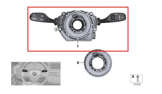 14-15 BMW X5 xDrive35i Steering Column Turn Signal Wiper Switch 61319330569 OEM - Alshned Auto Parts