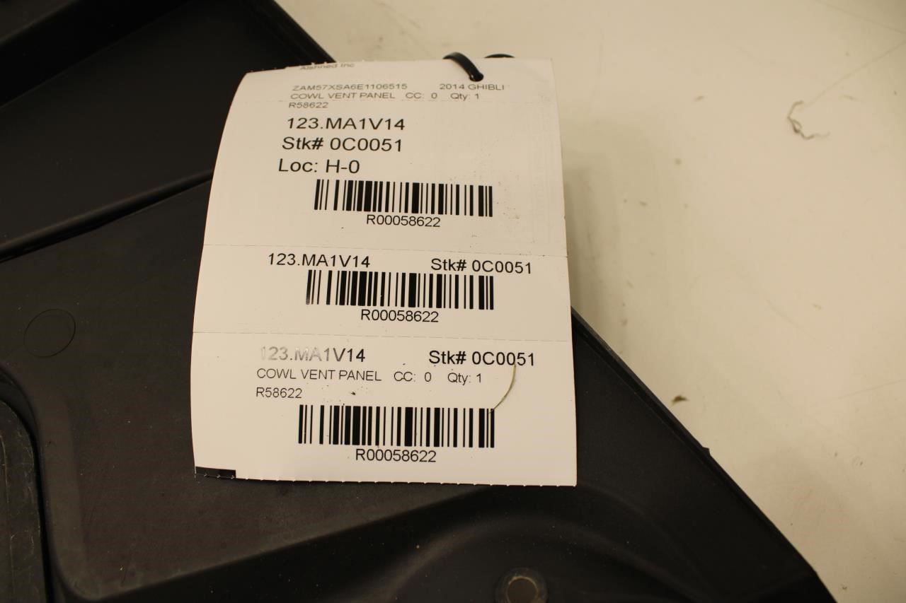 2014-17 Maserati Ghibli 3.0L FR Windshield Cowl Vent Grill Cover Panel 670010468 - Alshned Auto Parts