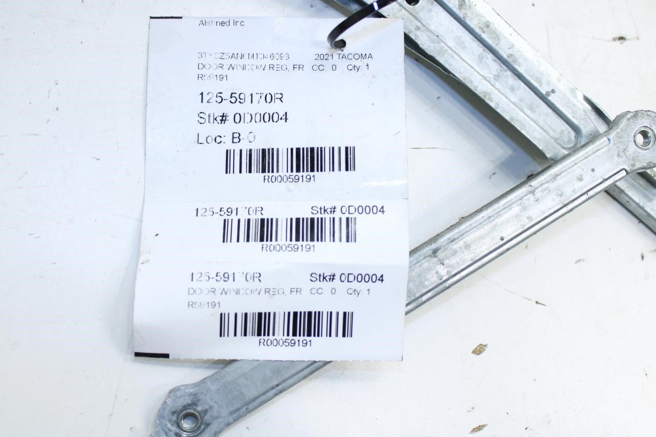 2005-2023 Toyota Tacoma Rear Right Door Window Regulator w/ Motor 69801-04040 - Alshned Auto Parts