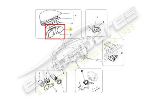 2017 Maserati Ghibli 3.0L RWD Speedometer Gauge Instrument Cluster 45K Mileage - Alshned Auto Parts