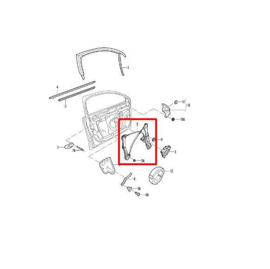 2015-18 Volkswagen Jetta Sport Front RH Side Door Window Regulator 5C6-837-462-L - Alshned Auto Parts