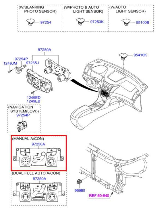 2009-2014 Hyundai Sonata GLS 2.4L AC Heater Temperature Climate Control w/ Trim - Alshned Auto Parts