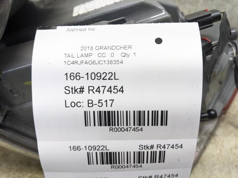 2016-2018 Jeep Grand Cherokee RR Left Driver Side Tail Light Lamp 68110017AE OEM - Alshned Auto Parts