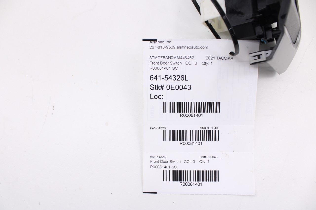 2015-2023 Toyota Tacoma SR5 Front Left Side Door Master Power Window Switch OEM7
