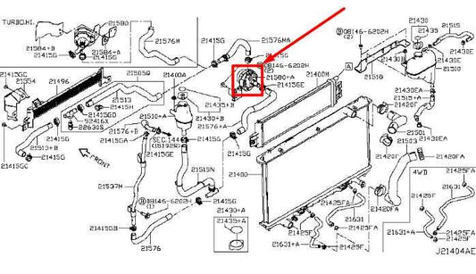 17-22 Infiniti Q60 Luxe 3.0L AWD Engine Auxiliary Coolant Water Pump 21580-5CA5A - Alshned Auto Parts