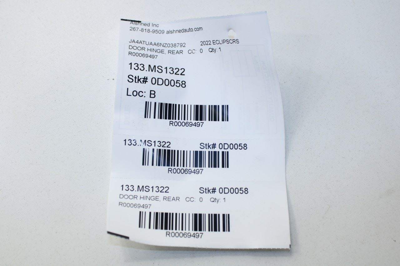 2018-2025 Mitsubishi Eclipse Cross ES Rear Right Door Hinge Upper and Lower Pair - Alshned Auto Parts