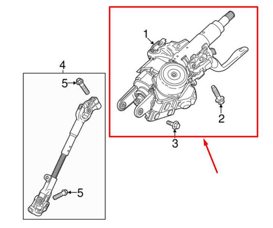 2017-2020 Buick Encore 1.4L Steering Column Assembly 42583617 OEM - Alshned Auto Parts