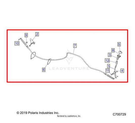 2020-2023 Polaris RZR XP 1000 Gear Shifter Lever Selector w/ Cable 1542256 OEM - Alshned Auto Parts