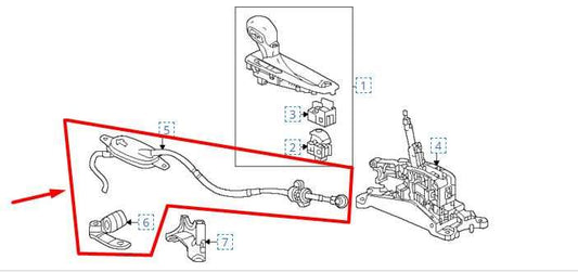 2024-25 Chevrolet Trax Auto Transmission Shifter Selector Control Cable 60007402 - Alshned Auto Parts