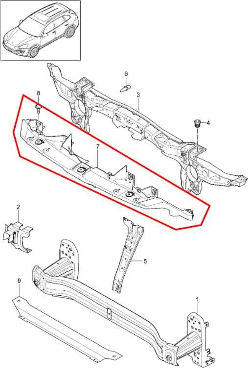 11-14 Porsche Cayenne Platinum 3.6L Front Radiator Support Mount Bracket Carrier - Alshned Auto Parts