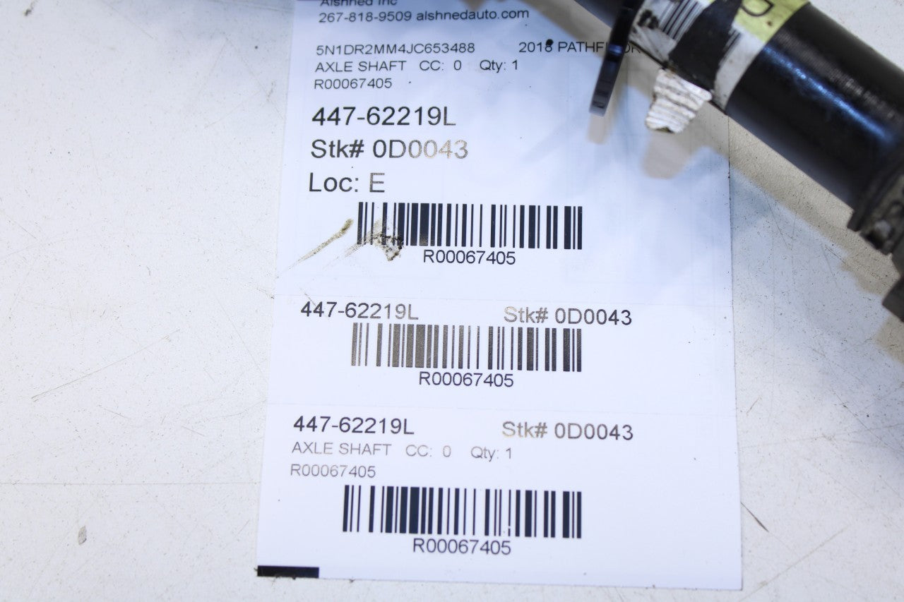2014-19 Nissan Pathfinder SV 4x4 Front Left CV Axle Drive Half Shaft 39101-3JA0D - Alshned Auto Parts