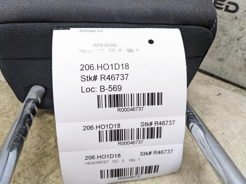 2017-20 Honda Civic Front LH/RH Seat Headrest Cloth Black 81140-TGG-A21ZA *ReaD* - Alshned Auto Parts