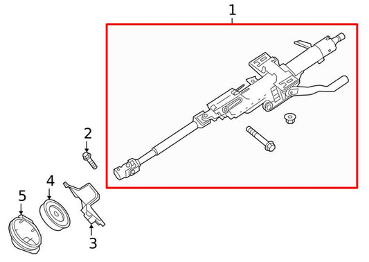 2019-2023 Nissan Altima SL 2.5L FWD Steering Column Assembly 48805-6CA1C OEM - Alshned Auto Parts