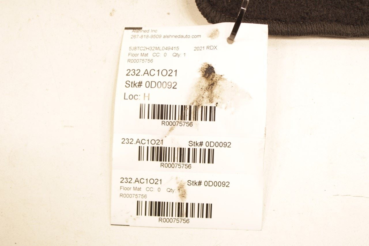 19-25 Acura RDX SH-AWD Front Rear Right and Left Interior Carpet Floor Mats Set - Alshned Auto Parts