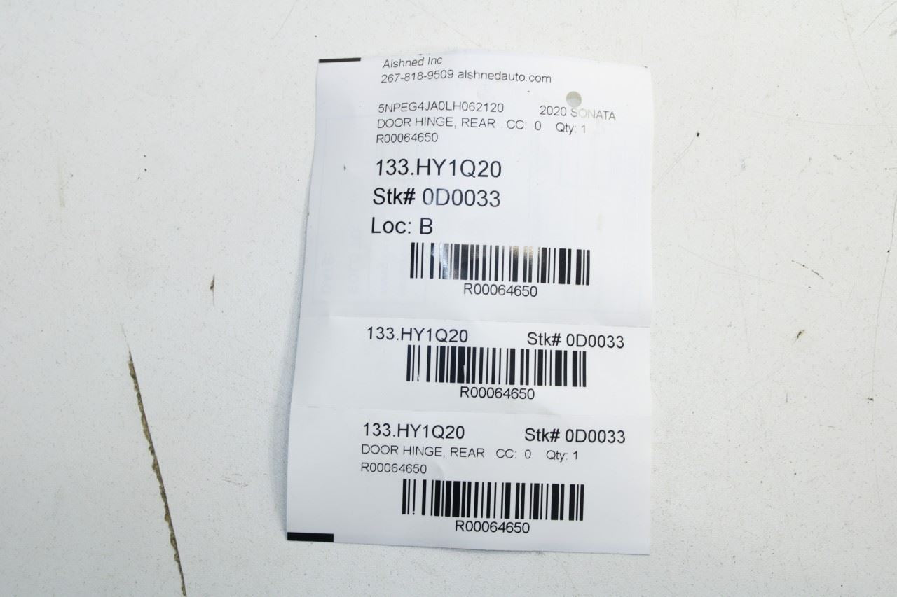 05-23 Hyundai Sonata SE Rear Driver LH Side Door Hinge Upper and Lower Set of 2 - Alshned Auto Parts