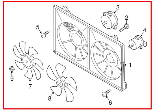 14-16 Mazda CX-5 Sport 2.5L Dual Radiator Cooling Fan Motor Assy PE01-15-210 OEM - Alshned Auto Parts