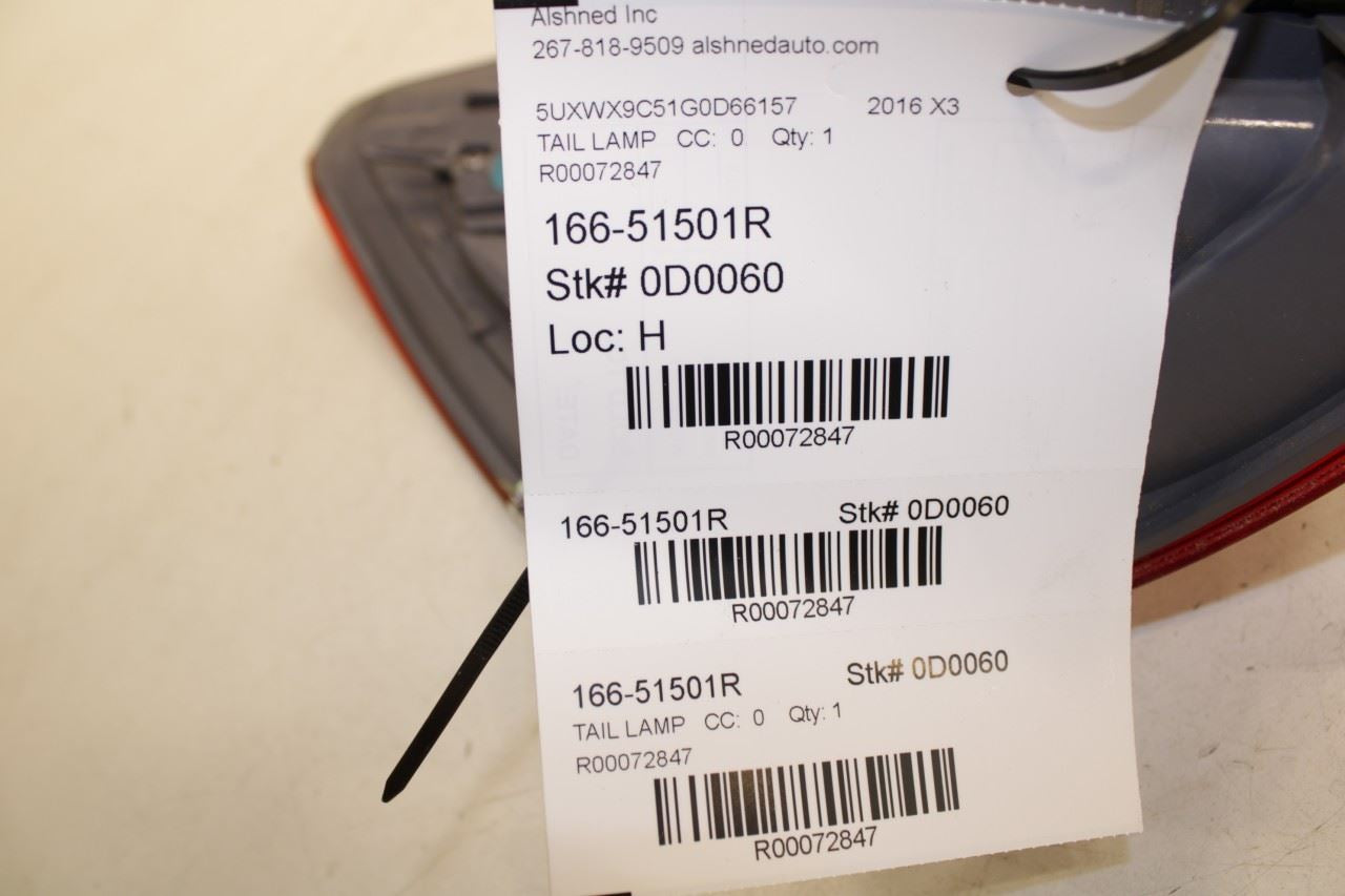 2011-2017 BMW X3 xDrive28i Rear Right Passenger Side Tail Light Lamp 63217220240 - Alshned Auto Parts