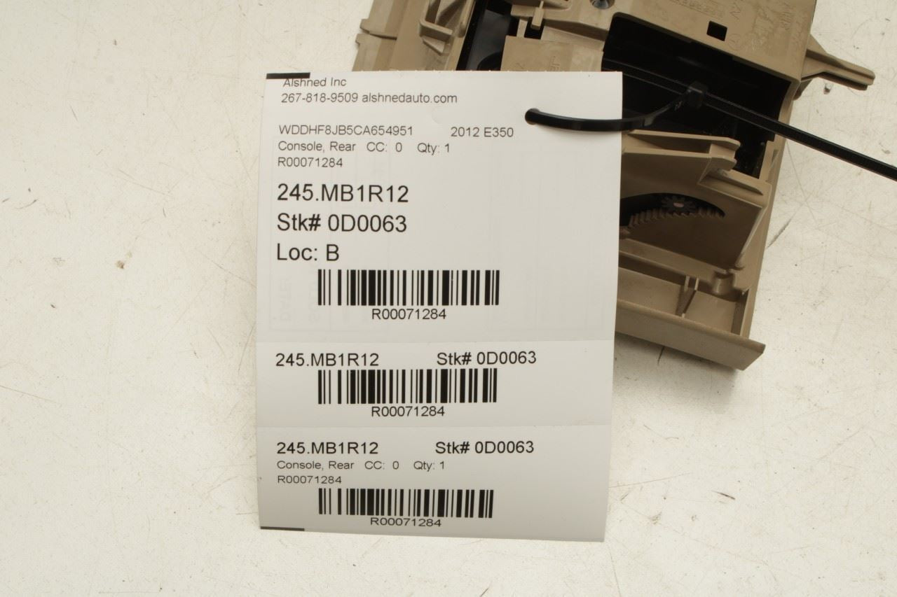 10-16 Mercedes-Benz E350 Sport RR Center Console Ashtray Storage w/ Power Outlet - Alshned Auto Parts