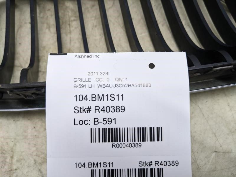 2011-2013 BMW 328i Front Left Radiator Grille 51-13-7-254-969 OEM - Alshned Auto Parts