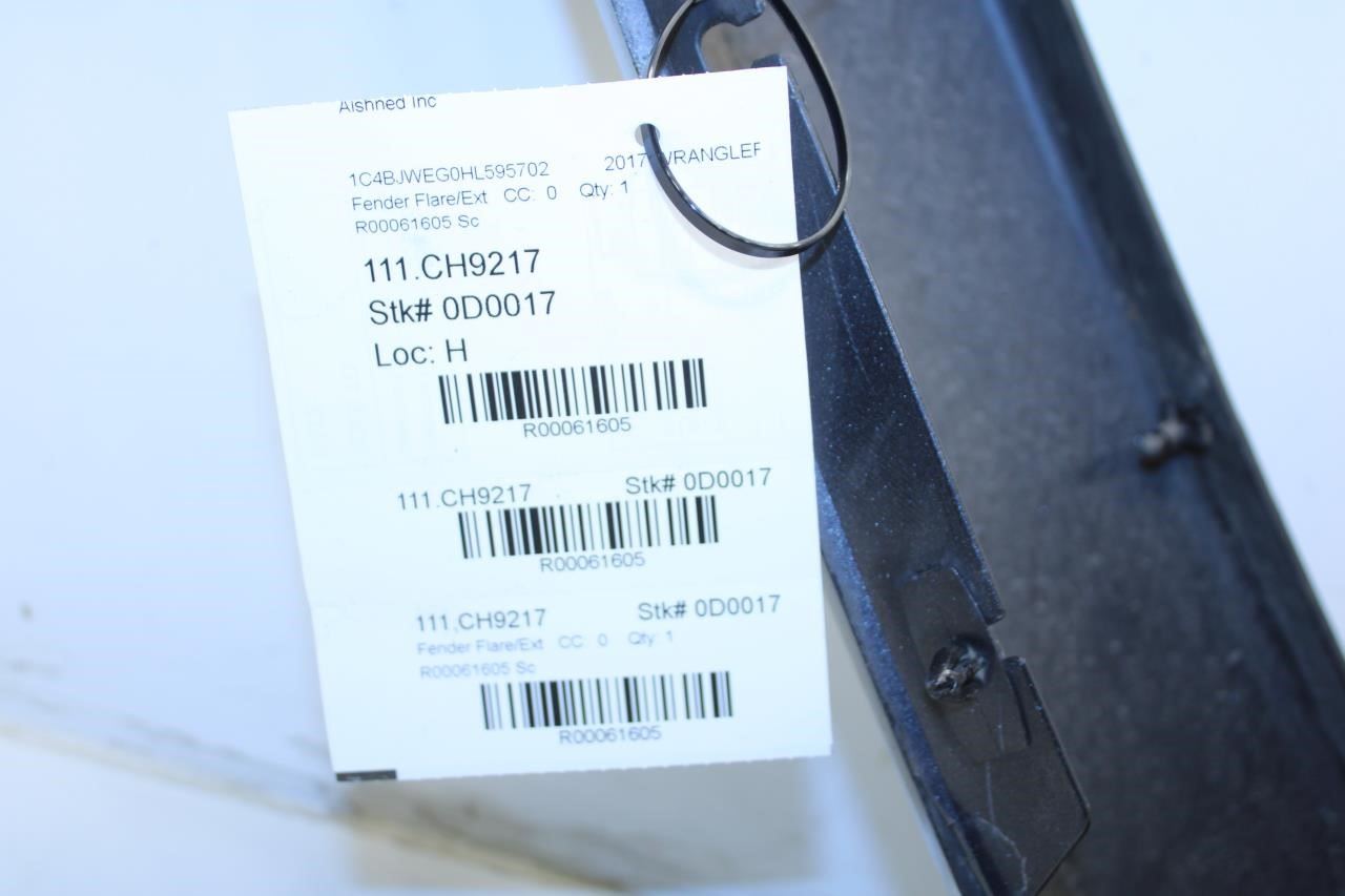 2007-2017 Jeep Wrangler Sahara Rear Left Quarter Wheel Opening Flare Molding - Alshned Auto Parts