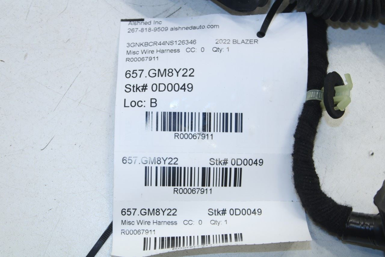 2021-2024 Chevrolet Blazer 2LT Rear Right Passenger Door Wire Harness 84970390 - Alshned Auto Parts