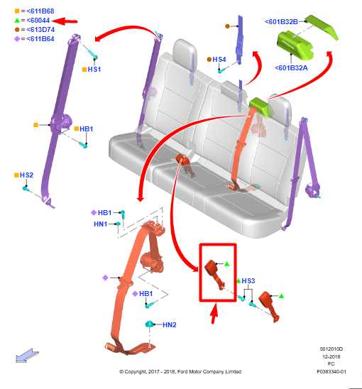 2018-2020 Ford F150 XL 2.7L Rear Right Side Seat Belt Buckle JL3Z-1660044-AA OEM - Alshned Auto Parts