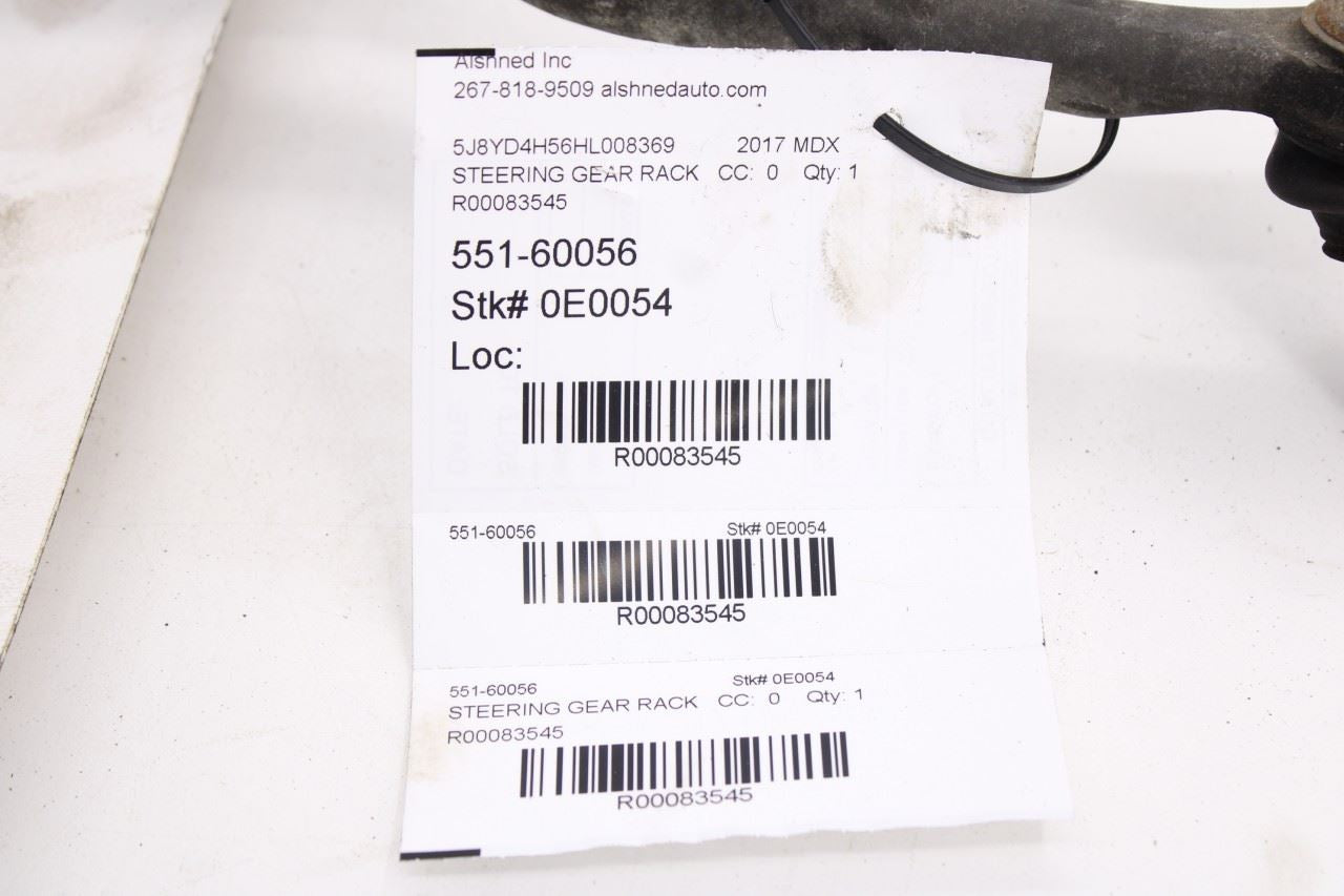 2014-2020 Acura MDX w/Technology Pkg 3.5L Power Steering Gear Rack and Pinion - Alshned Auto Parts