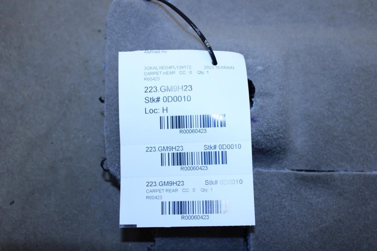 18-24 GMC Terrain Denali Rear Floor Interior Carpet Cover Liner Mat 84298010 OEM - Alshned Auto Parts