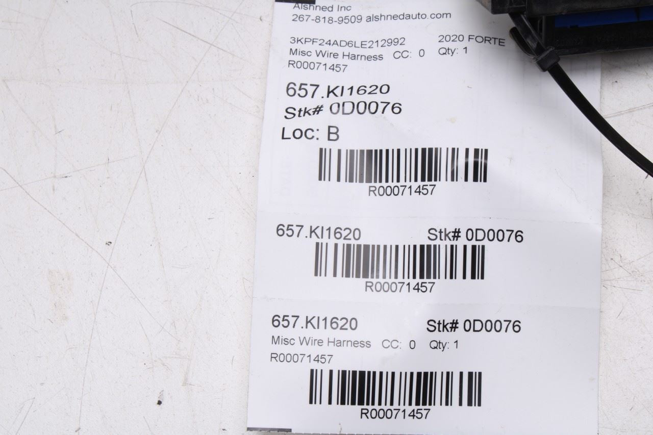 2020-2021 Kia Forte LXS Front Right Passenger Door Wire Harness 91610-M7250 OEM - Alshned Auto Parts