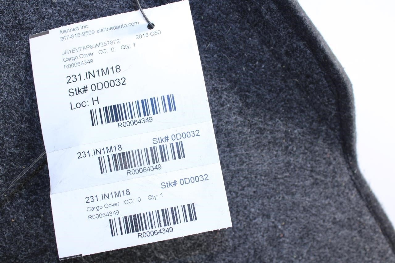 2014-23 Infiniti Q50 Rear Trunk Floor Cargo Area Carpet Cover Liner 84902-4GA0A - Alshned Auto Parts