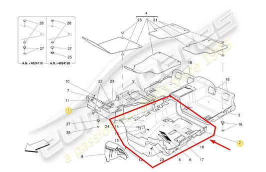 14-16 Maserati Ghibli Front Left Side Interior Floor Carpet Liner 6700220370 OEM - Alshned Auto Parts