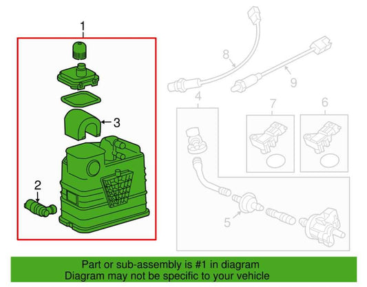 2012-2017 Buick Verano 2.4L Fuel Vapor Evaporator Emission Canister 84839160 OEM - Alshned Auto Parts