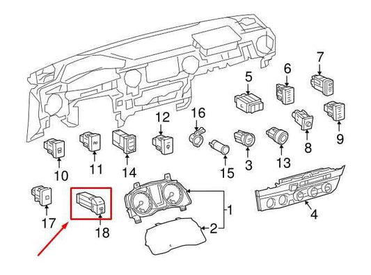 2017-2023 Toyota Tacoma Rear Sliding Window Switch 84810-0C120 OEM - Alshned Auto Parts