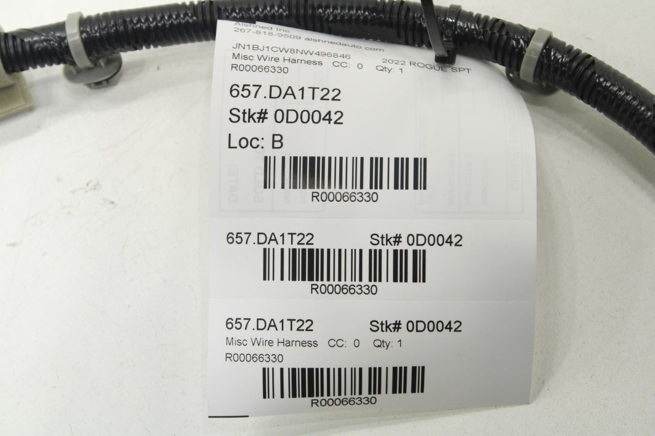 2019-2022 Nissan Rogue Sport SL AWD Rear Right Door Wire Harness 24126-6MR0A OEM - Alshned Auto Parts