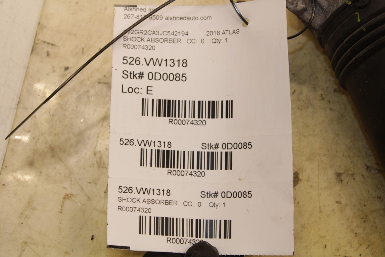 2018-2024 Volkswagen Atlas S AWD Rear Suspension Right Side Shock Strut Absorber - Alshned Auto Parts