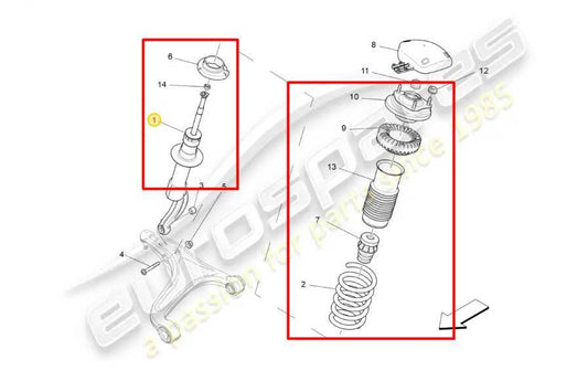2014-20 Maserati Ghibli S Q4 AWD Front Suspension Left Side Shock Strut Absorber - Alshned Auto Parts
