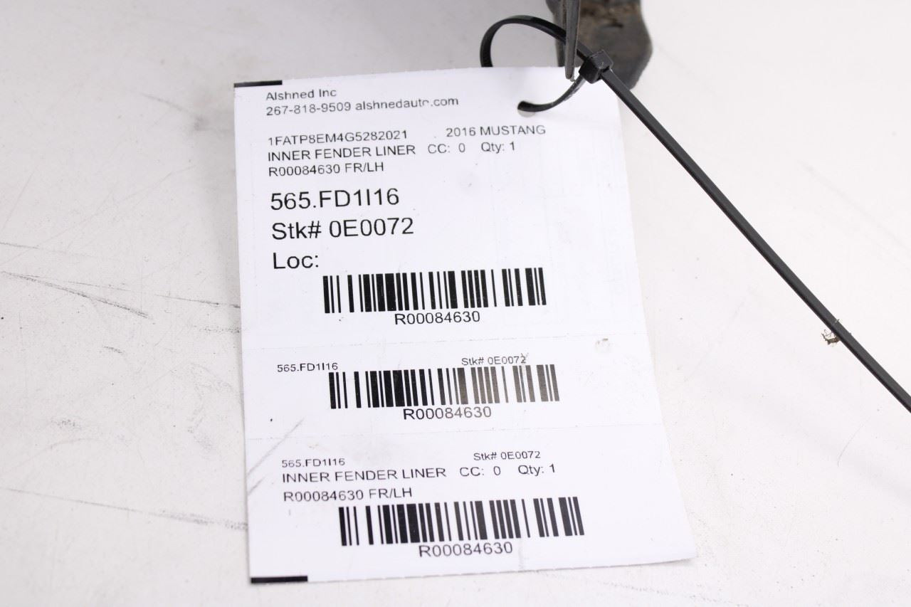 15-17 Ford Mustang Conv V6 Front Left Driver Side Wheelhouse Liner Splash Shield13