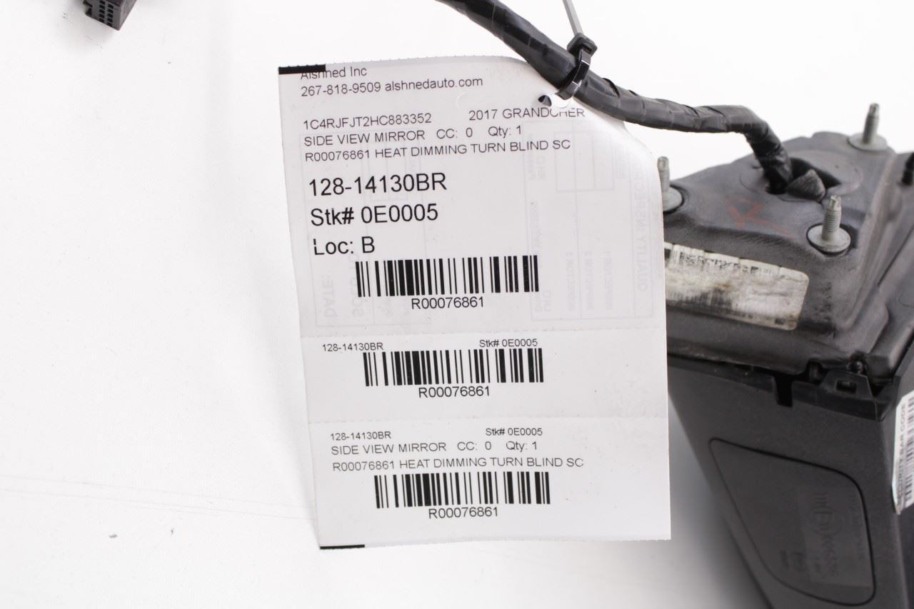 15-18 Jeep Grand Cherokee Summit 5.7L 4WD Passenger Right Side Rear View Mirror - Alshned Auto Parts