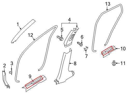 19-25 Infiniti QX50 LUXE FR and RR Right and Left Door Sill Scuff Plate Set of 4 - Alshned Auto Parts