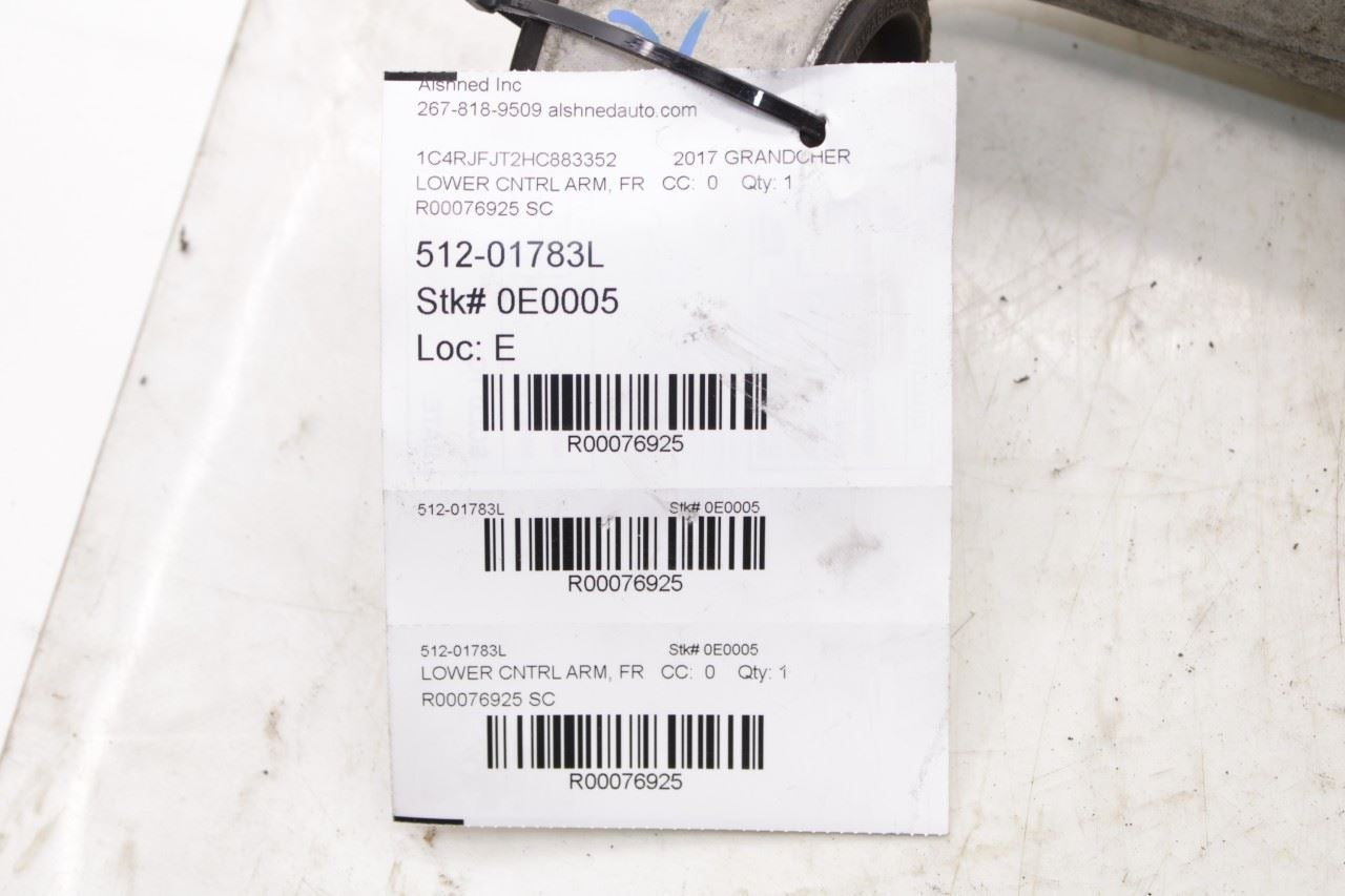 2016-2022Jeep Grand Cherokee Summit Front Left Lower Control Arm 68282729AB OEM - Alshned Auto Parts