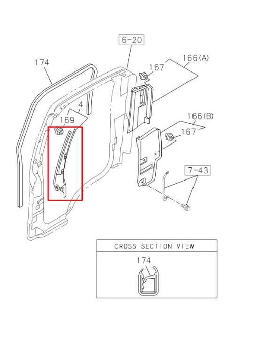 12-20 ISUZU NPR HD Front Left Side Windshield Garnish A-Pillar Trim Cover Panel - Alshned Auto Parts