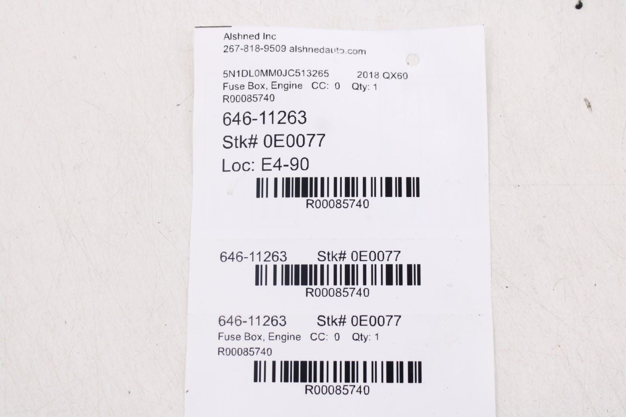 2014-19 Infiniti QX60 3.5L Intelligent Power Distribution Module Fuse Relay Box - Alshned Auto Parts