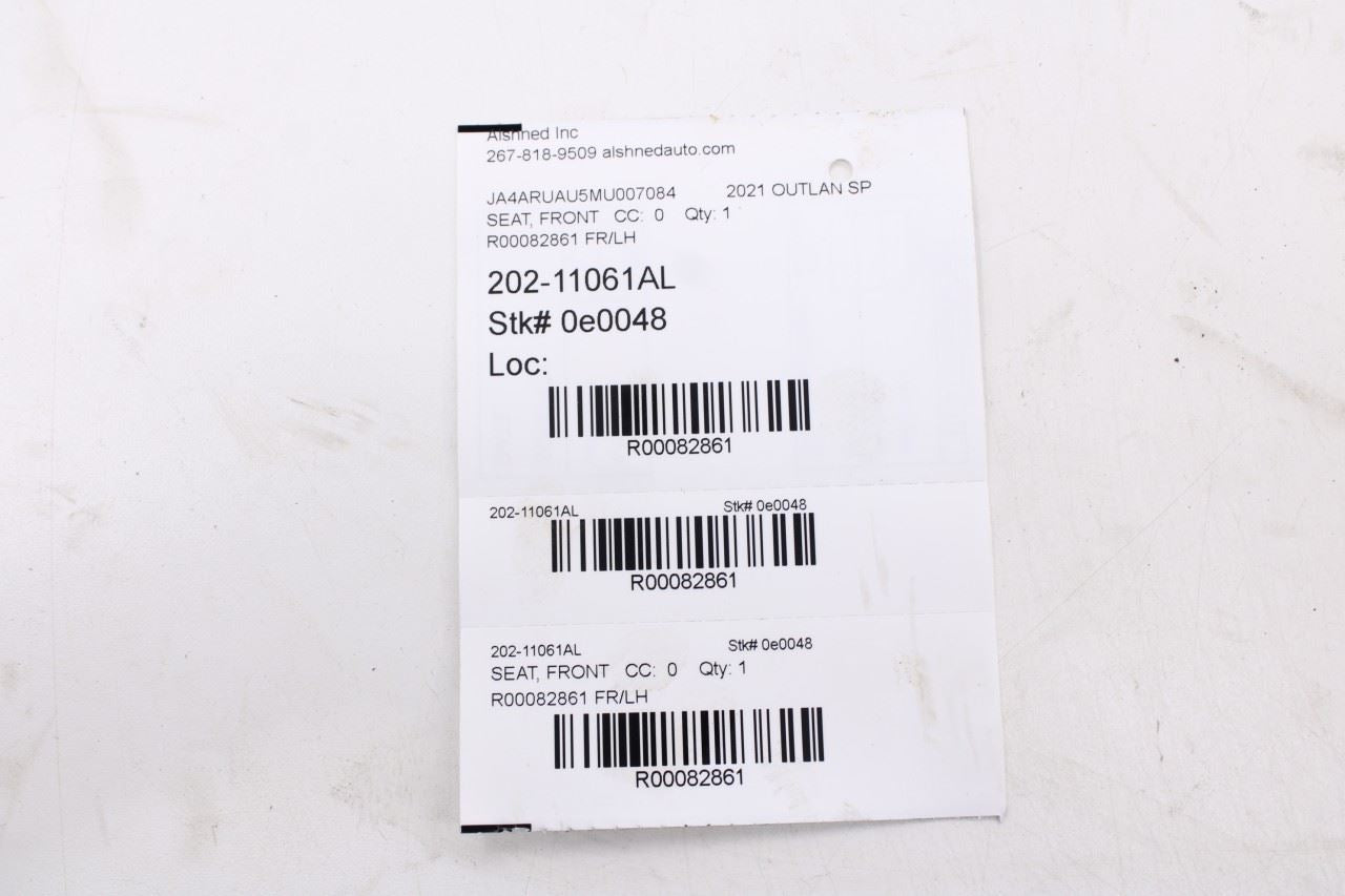 16-21 Mitsubishi Outlander Sport SE Front Left Side Seat Backrest Upper Cushion - Alshned Auto Parts